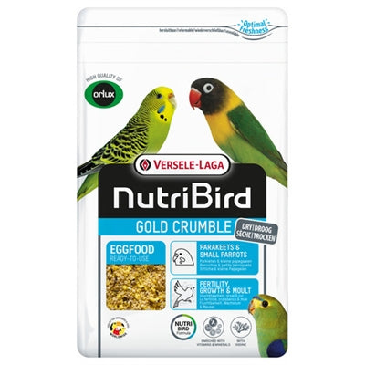 Nutribird Gold Crumble Trockene Eiernageln kleine Papageien