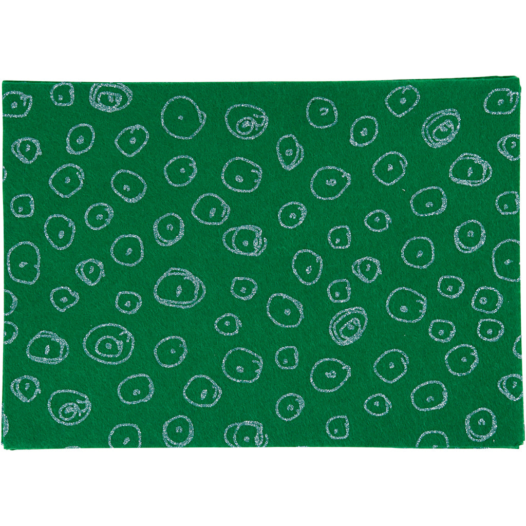 Creativ Company Hobbyfilz, A4, Blatt 210x297 mm, Stärke 1,5-2 mm, grün, 10 Blatt 1 Karton