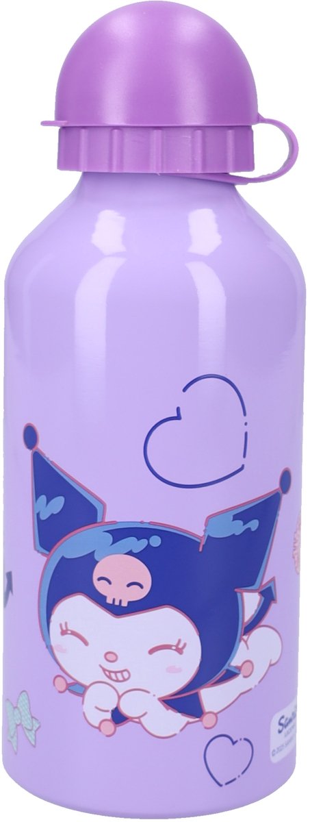 Hallo Kitty und Freunde Kuromi wirklich erfrischend – Schulbecher und Trinkflasche – 500 ml – Aluminium – Lila
