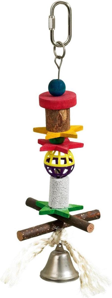 Flamingo-Vogelspielzeug Bel Lava – mehrfarbig – 34 x 12 x 4,5 cm