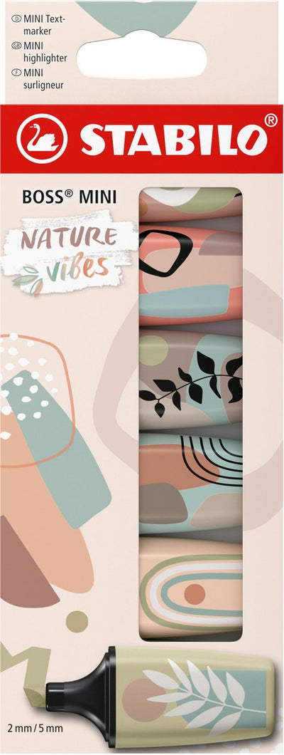 Stabilo Boss Mini – Textmarker – Naturevibes – Etui mit 6 Farben