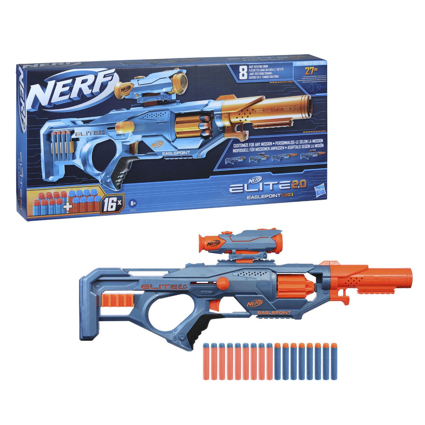 Nerf Nerf 2.0 Eaglepoint Rd8 Blaster + 16 Darts