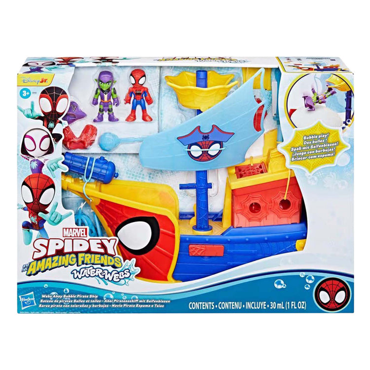 Spidey Water-Webs Ahoi Piratenschiff mit Blasen – inkl. Blasengebläse