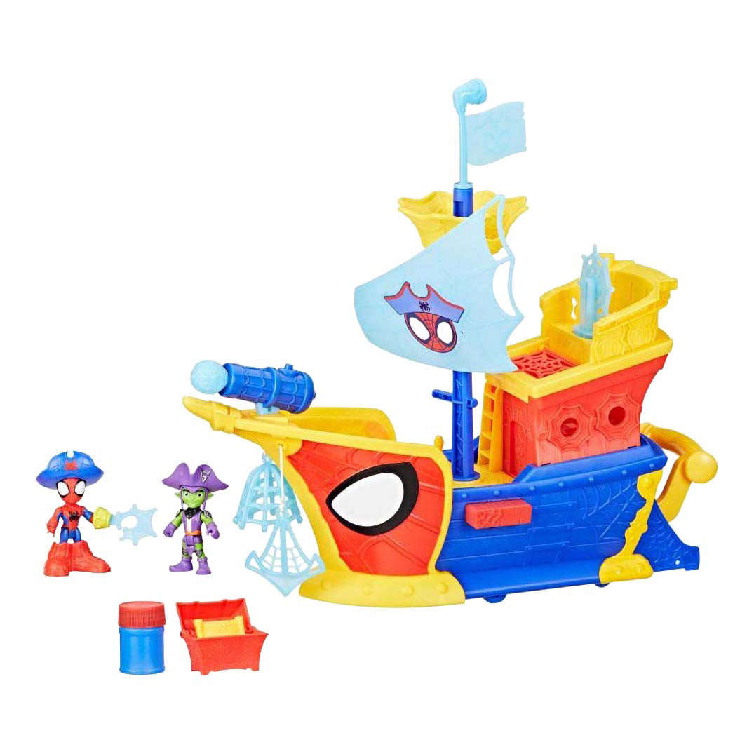 Spidey Water-Webs Ahoi Piratenschiff mit Blasen – inkl. Blasengebläse