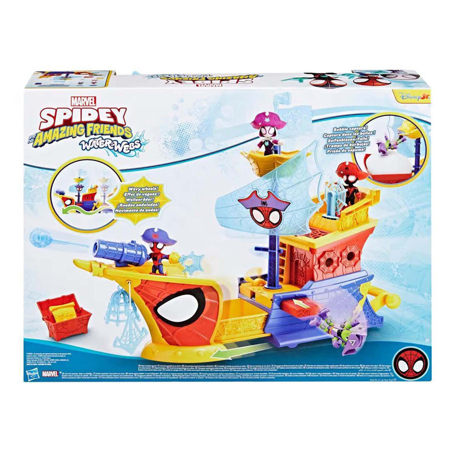 Spidey Water-Webs Ahoi Piratenschiff mit Blasen – inkl. Blasengebläse
