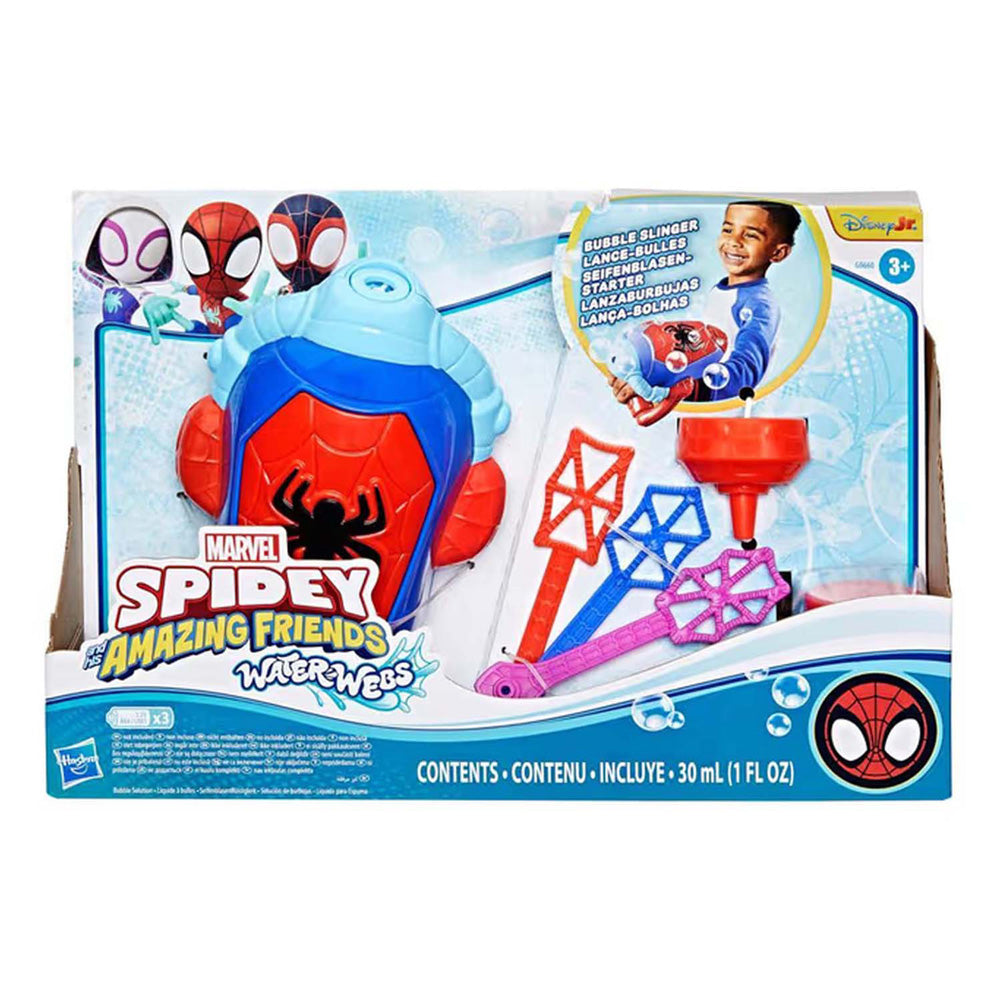 Hasbro Spidey Water-Webs Seifenblasenmaschine – mit Seifenblasengebläse