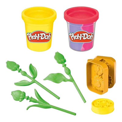 Kleine Play-Doh-Blumen, Sonnenblumen und Gänseblümchen – 2 Tontöpfe
