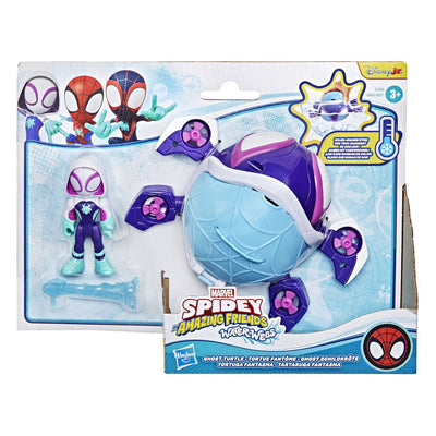 Spidey und seine tollen Freunde staunen über das Wassernetz-Geisterschildkröten-Spielset