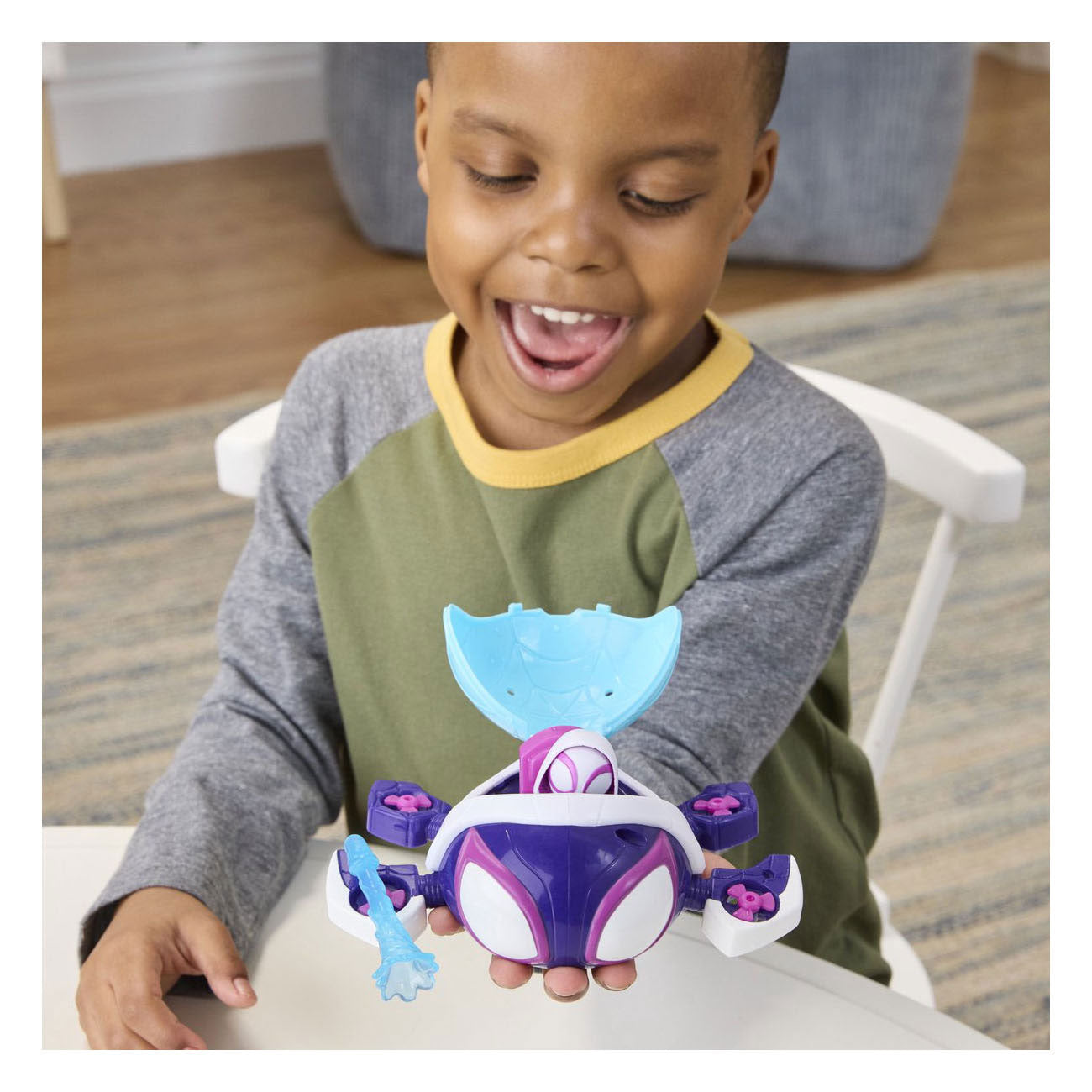 Spidey und seine tollen Freunde staunen über das Wassernetz-Geisterschildkröten-Spielset