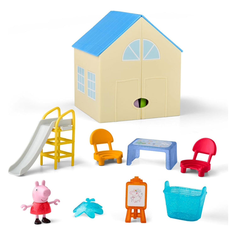 Hasbro Peppa Pig Spielset, Puppe, offenes Spielzimmer, Schule, Klassenzimmer, Fantasie.