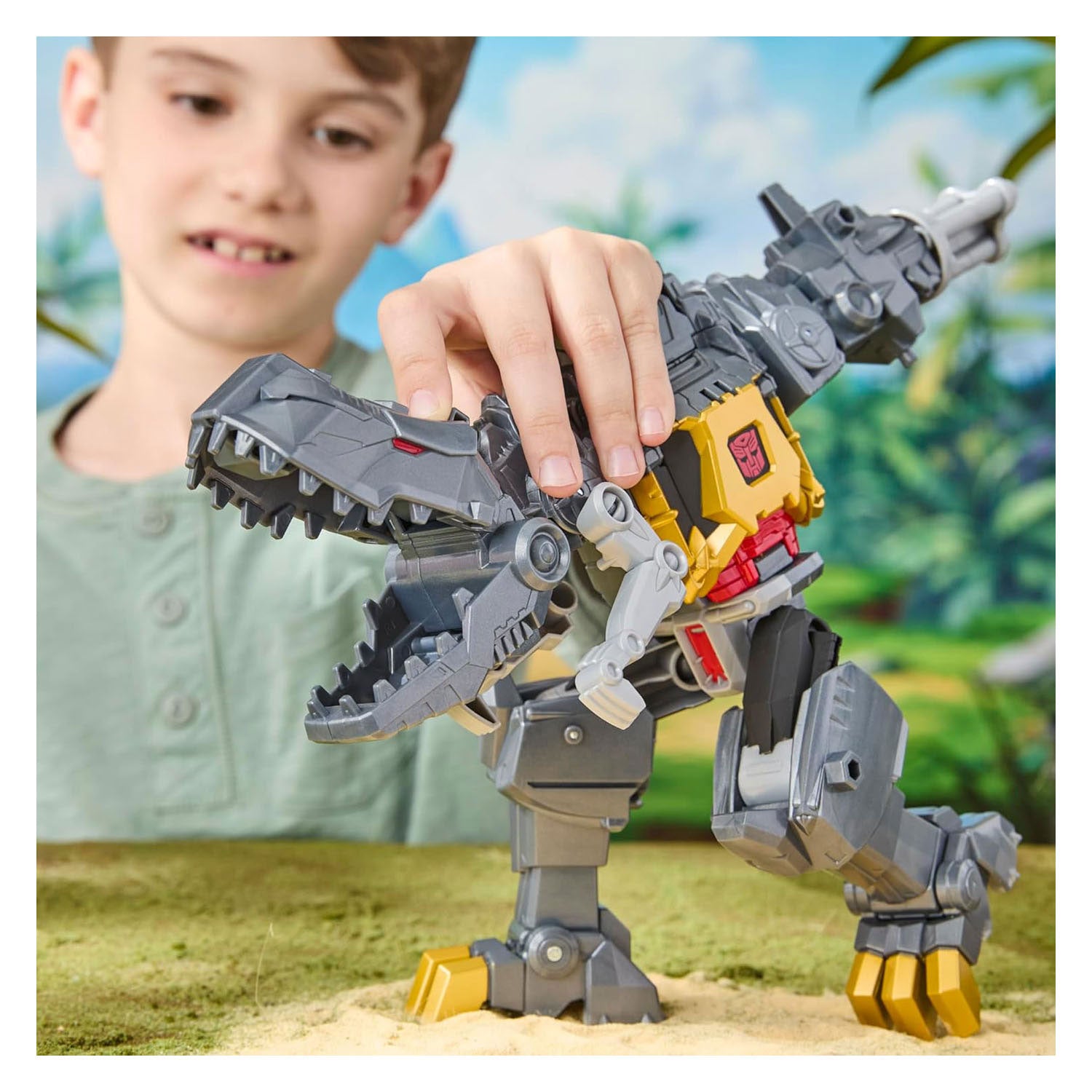 Transformatoren Cyberworld Chomp Battle Grimlock