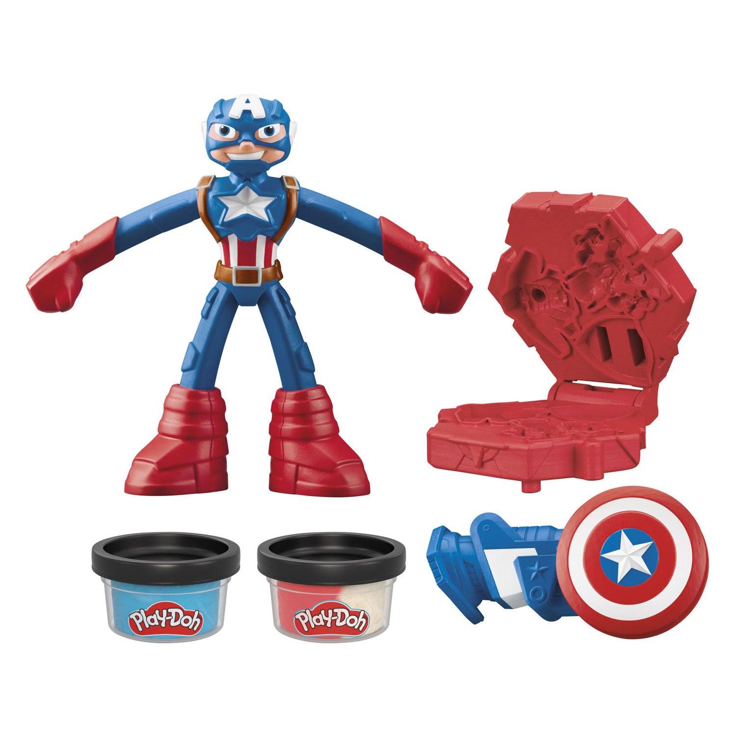 Play-Doh Marvel Captain America Stempelschild – Modelliermasse