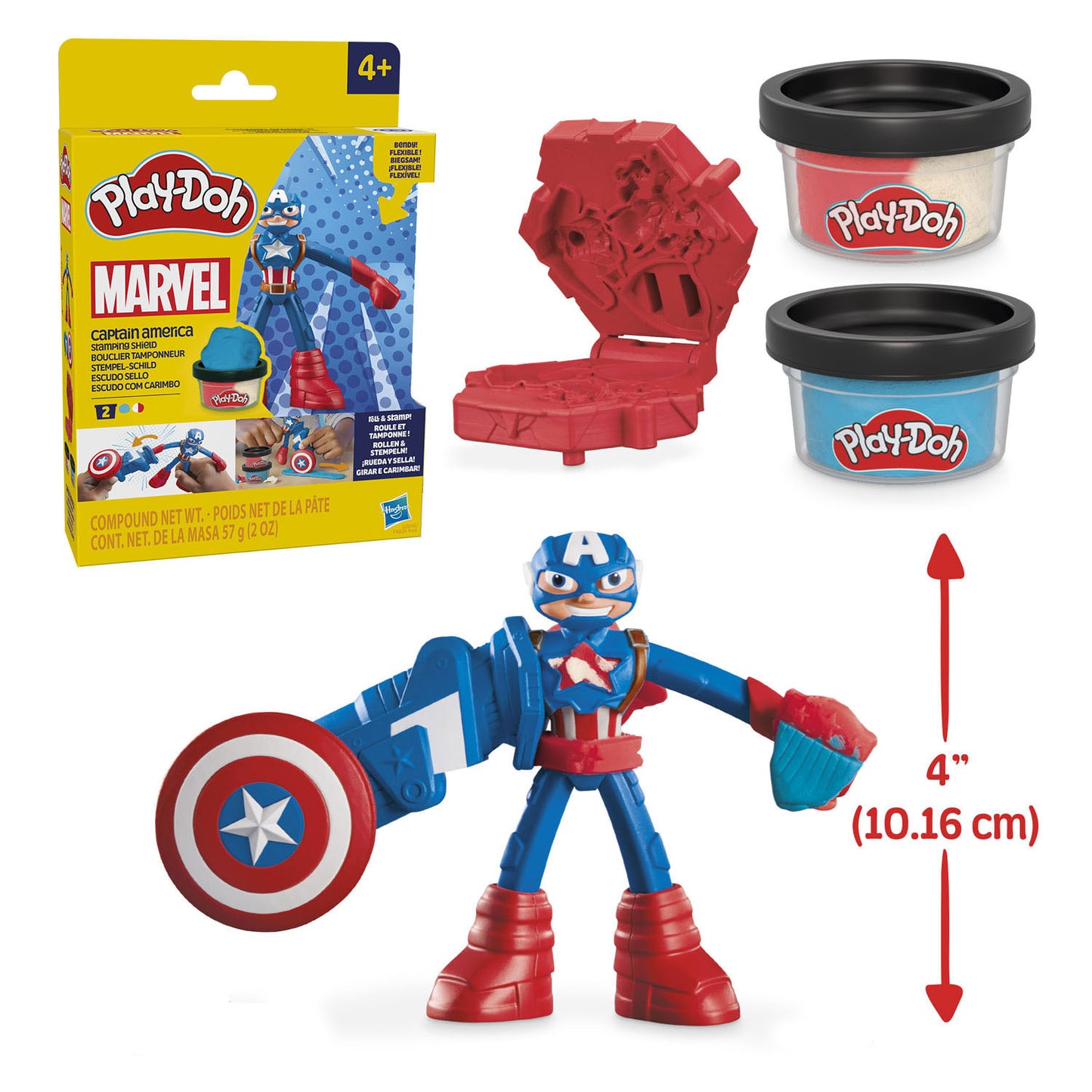 Play-Doh Marvel Captain America Stempelschild – Modelliermasse