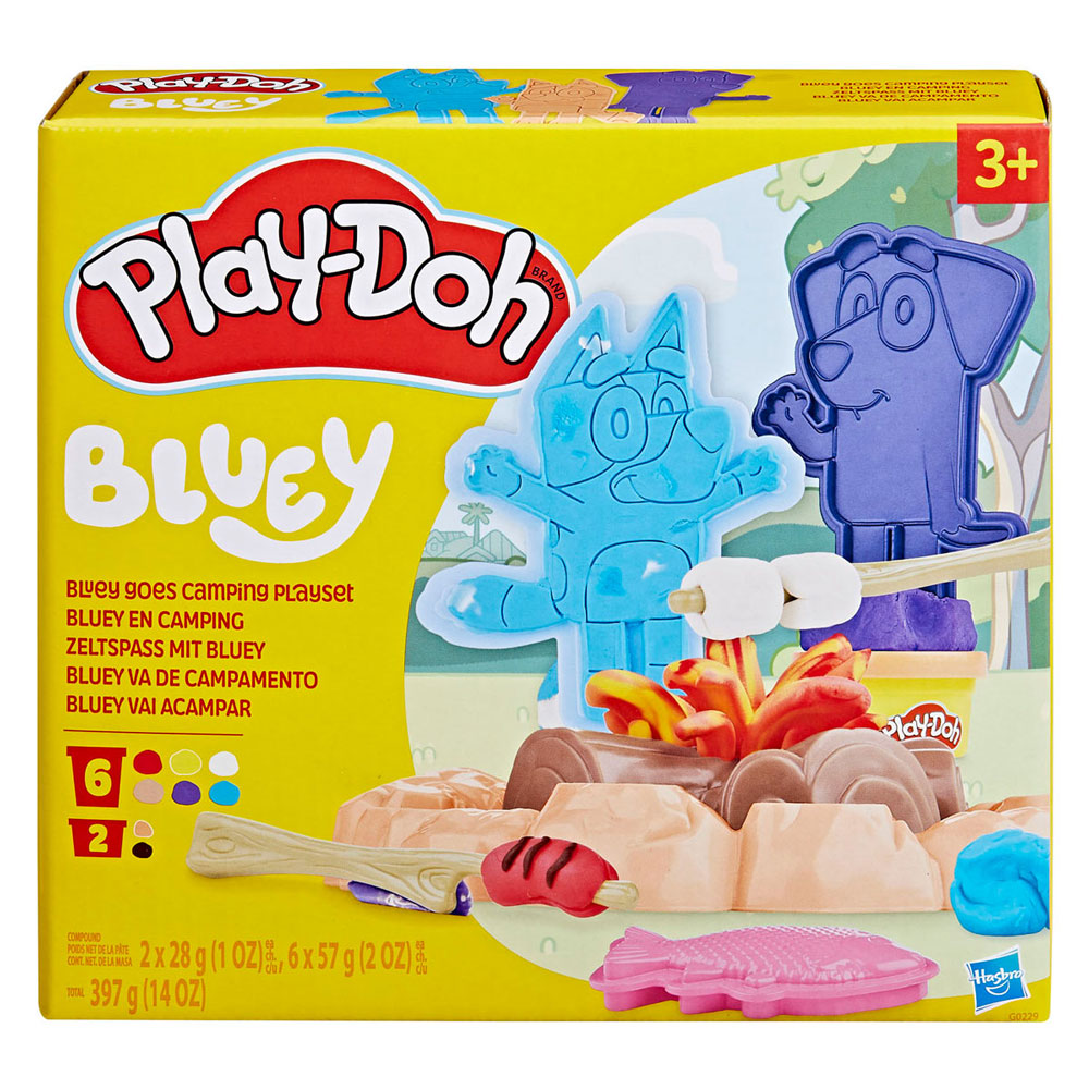 Play-Doh Bluey Goes Camping-Spielset – 6 Tontöpfe