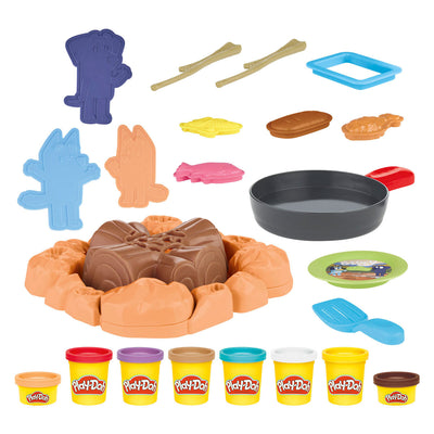 Play-Doh Bluey Goes Camping-Spielset – 6 Tontöpfe
