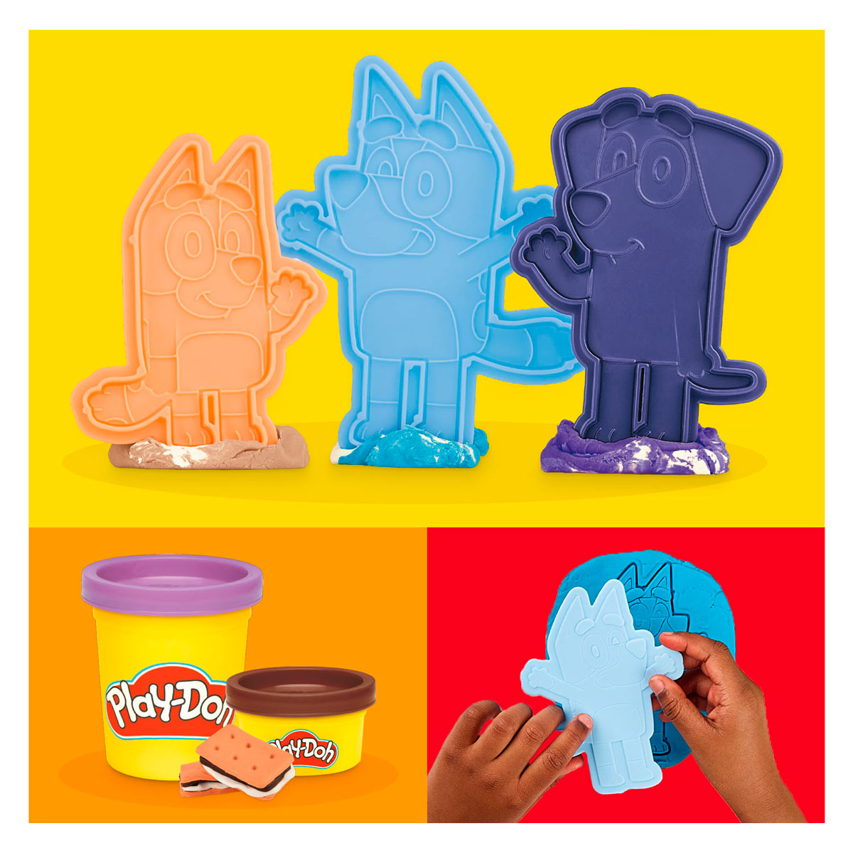 Play-Doh Bluey Goes Camping-Spielset – 6 Tontöpfe