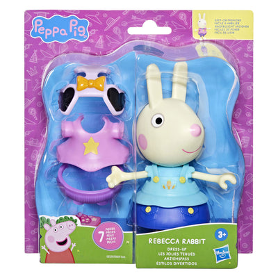 Hasbro Peppa Wutz Spielzeug Kelly Rabbit, 15 cm große Ankleidefigur mit 6 modischen Accessoires, Kleinkindspielzeug, ab 3 Jahren