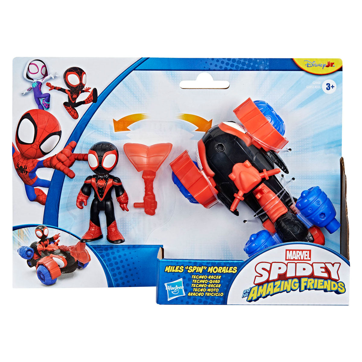 Bewundern Sie Spidey und seine großartigen Freunde, Miles Morales Techno Racer