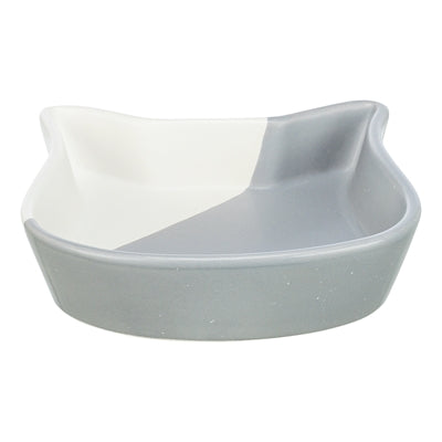 Trixie Food Bowl Cat Cat Head Keramik grau Weiß