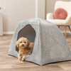 Trixie Hundekorb Zelt Jonna Vital Rippe Stoff hellgrau