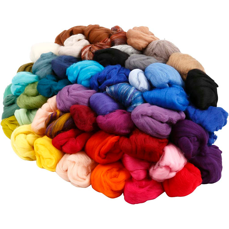 Creativ Company Merinowolle, Stärke 21 my, Inhalt kann variieren, verschiedene Farben, 20x20 gr 1 Box