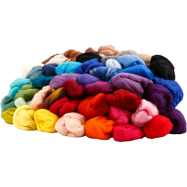 Creativ Company Merinowolle, Stärke 21 my, Inhalt kann variieren, verschiedene Farben, 20x20 gr 1 Box
