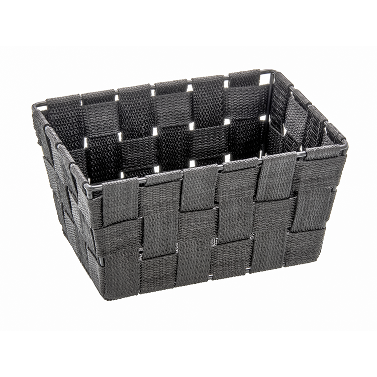Wenko 1064949 - Aufbewahrungskorb Adria mini lang schwarz | 4 Stück