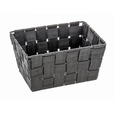 Wenko 1064949 - Aufbewahrungskorb Adria mini lang schwarz | 4 Stück