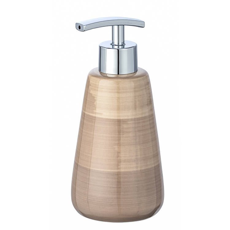 Wenko 1065019 – Seifenspender aus Keramik, Sand | 2 Stk