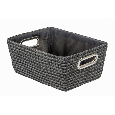 Wenko 1064950 - Aufbewahrungskorb chromo schwarz | 2 Stk