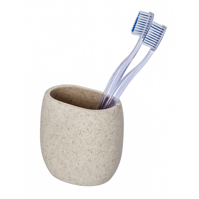 Wenko 1064992 - Zahnputzbecher puro beige | 2 Stk