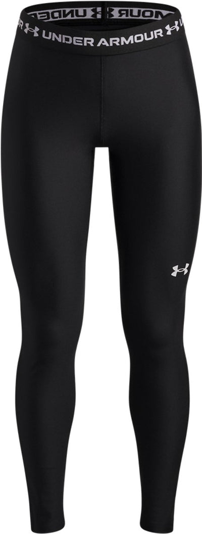 Under Armour Heatgear Leggings-Blk Mädchen-Sporthose – Schwarz – Weiß