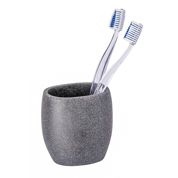 Wenko 1064942 - Zahnputzbecher Puro Anthrazit | 2 Stk