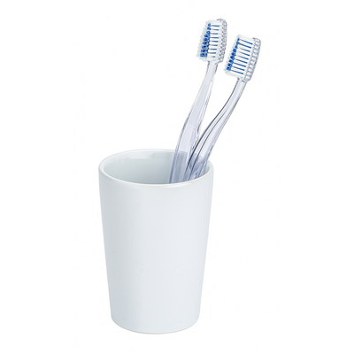 Wenko 1064995 - Zahnputzbecher Coni Keramik weiß | 4 Stück