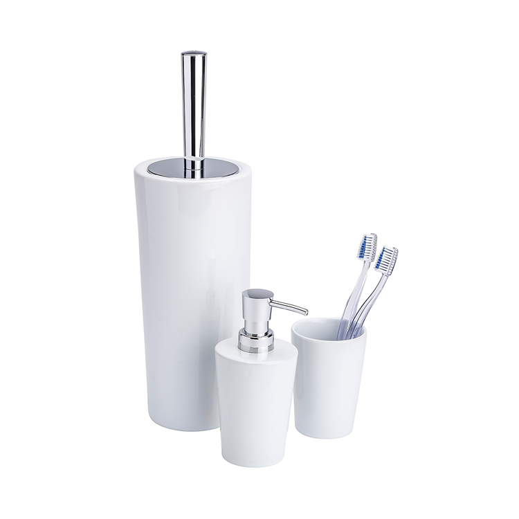 Wenko 1064995 - Zahnputzbecher Coni Keramik weiß | 4 Stück