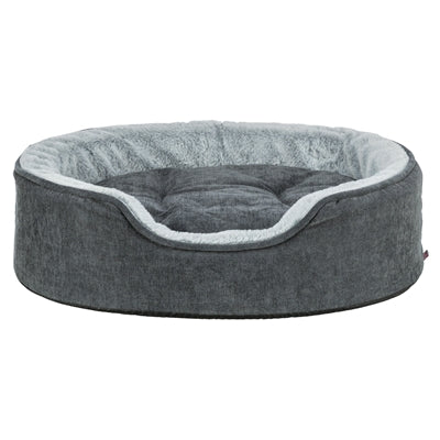 Trixie Vital Hundebett Lino Soft Oval Grau Hellgrau