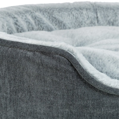 Trixie Vital Hundebett Lino Soft Oval Grau Hellgrau