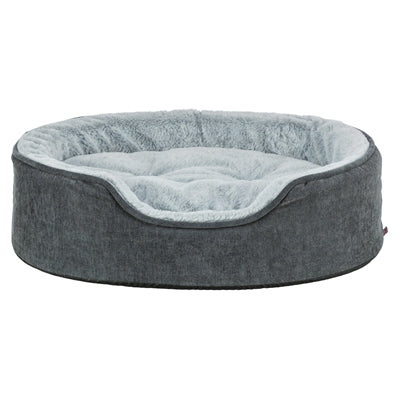 Trixie Vital Hundebett Lino Soft Oval Grau Hellgrau