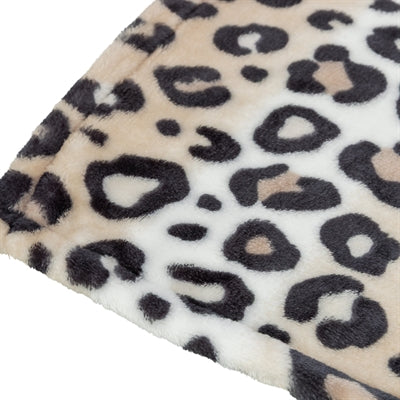 Trixie Hundedecke Leo, weicher Plüsch, cremefarben mit Leopardenmuster