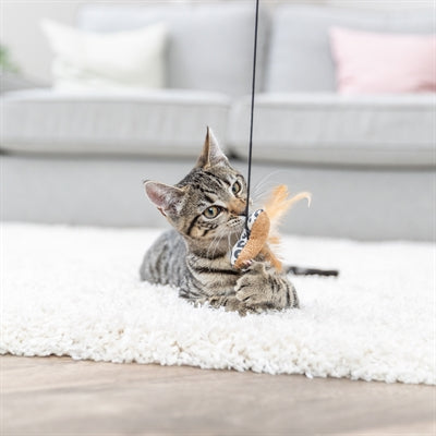 Trixie Katzenstab Herz Holz Baumwolle mit Katzenminze Katzenminze
