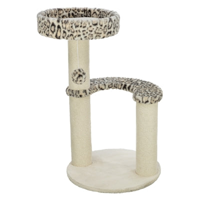 Trixie Kratzbaum Leo Leopardenmuster rund creme