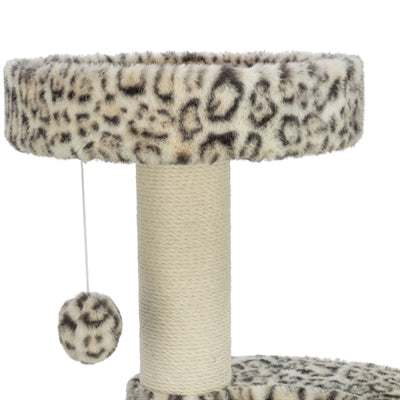 Trixie Kratzbaum Leo Leopardenmuster rund creme