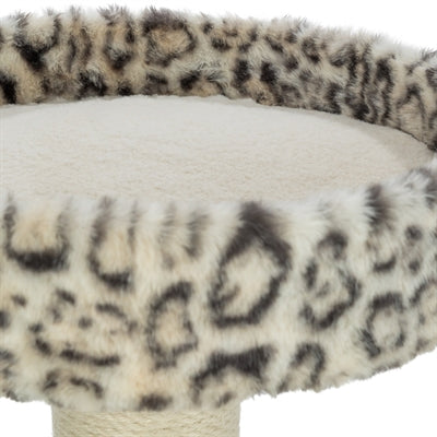 Trixie Kratzbaum Leo Leopardenmuster rund creme