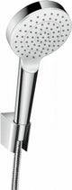 Hansgrohe Crometta Wannenset 1jet Ecosmart 8 l min mit Brauseschlauch 125 cm weiß chrom