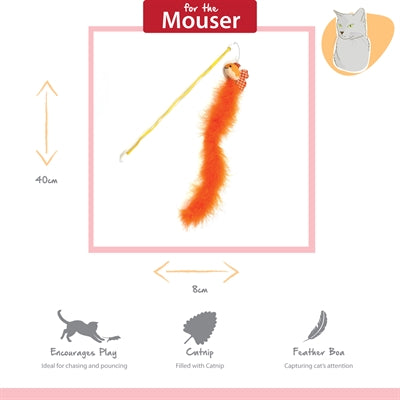 Happy Pet Tabby Patch Katze Angelrute Goldfisch orange