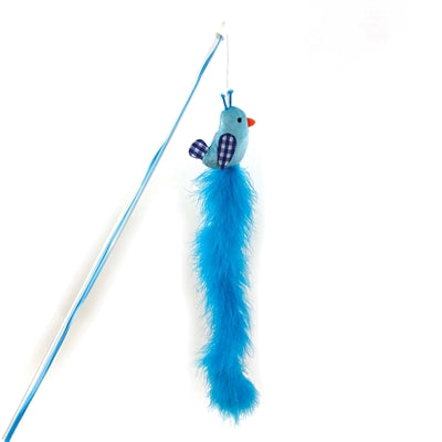 Happy Pet Tabby Patch Katze Rute Vogel blau