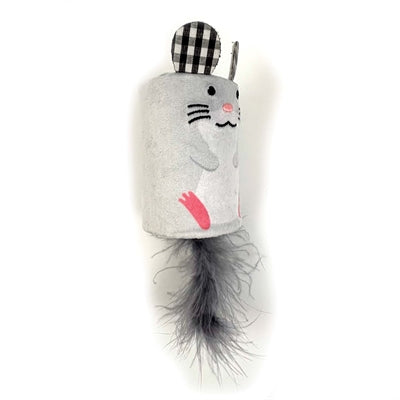 Happy Pet Tabby Patch Maus Ratsche und Rolle grau