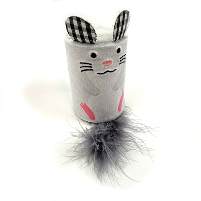 Happy Pet Tabby Patch Maus Ratsche und Rolle grau