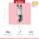 Happy Pet Tabby Patch Maus Ratsche und Rolle grau - afbeelding 4