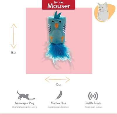 Happy Pet Tabby Patch Vogelrassel und Roller blau